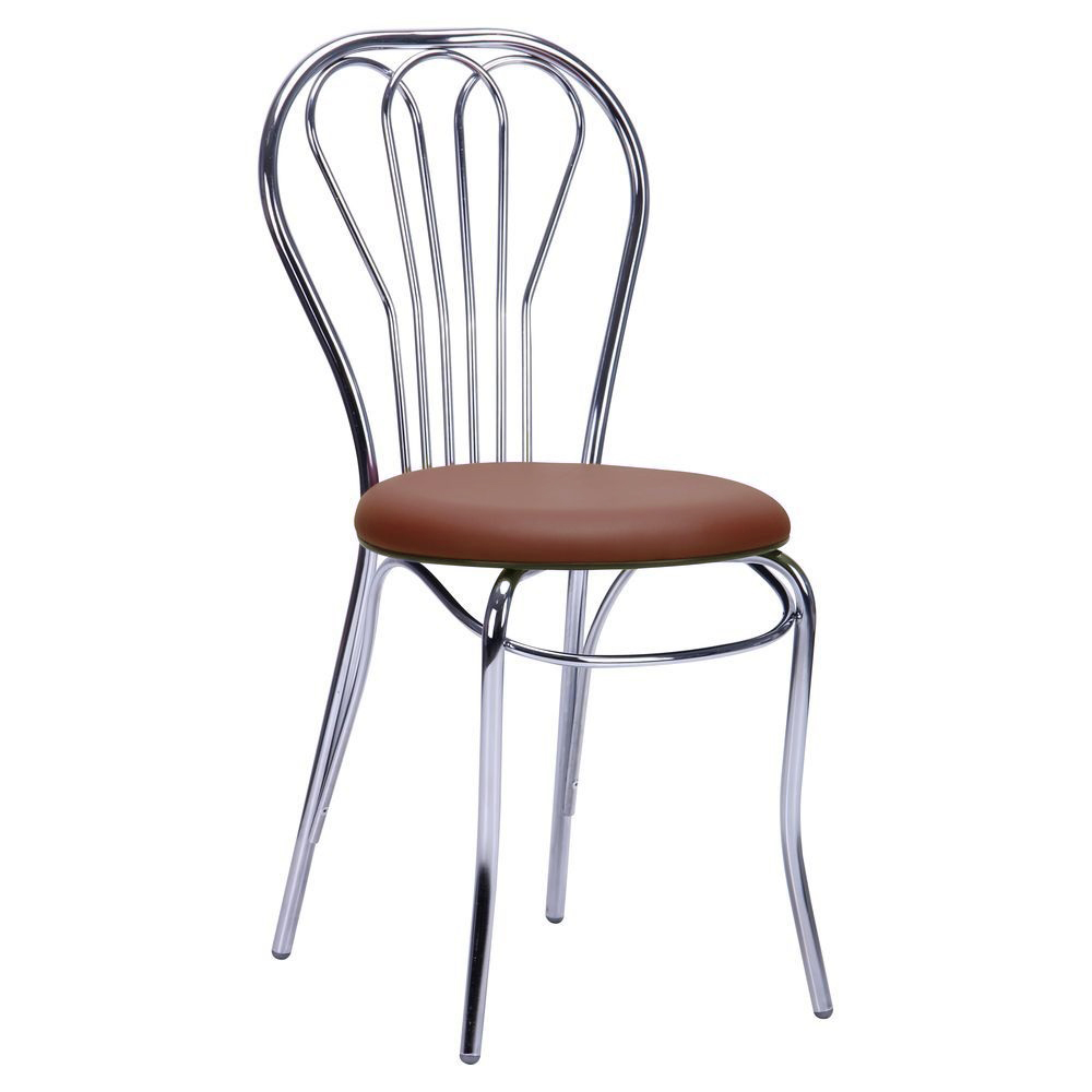 

Стул для кухни, кафе, бара Виола металл хром/кожзаменитель Неаполь N-04 коричневый AMF