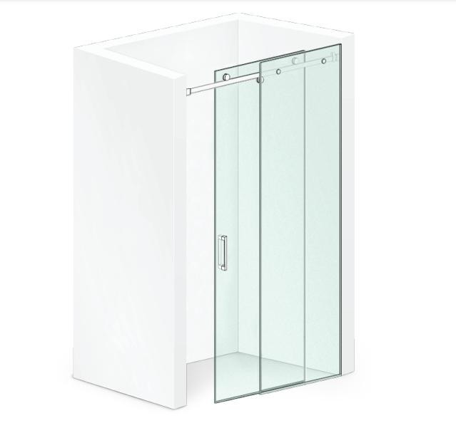 

Двери для душа ДЕКОР SM11 2000 х 1000 хром