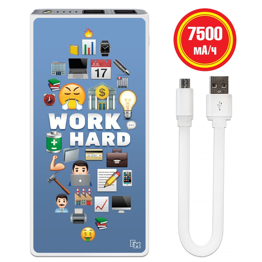 

FM Мобильное зарядное устройство Мечтай и работай 7500 mAh (E189-39)