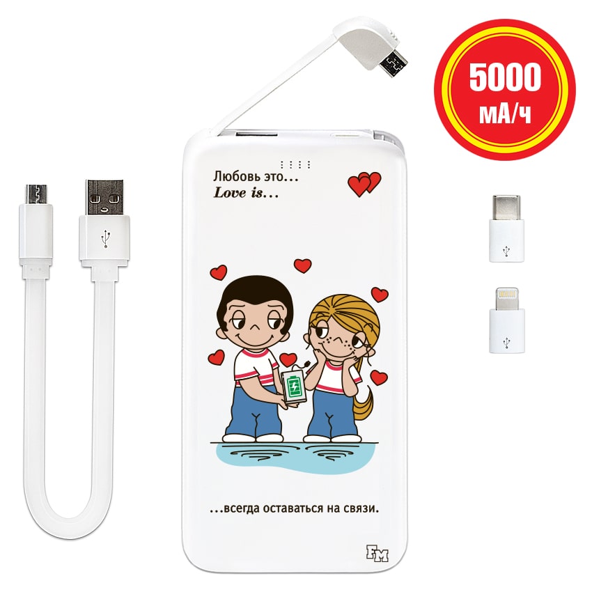 

FM Внешний аккумулятор Love is 5000 mAh (E505-22)
