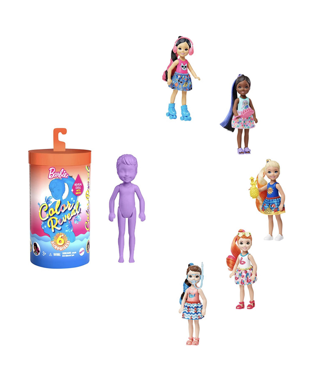 

Кукла Barbie Барби колор ревеал Челси 6 сюрпризов Barbie Color Reveal Chelsea Doll with 6 Surprises