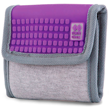 

Кошелек Pixie Crew Crazy Colors серый и фиолетовый (PXA-09-22)