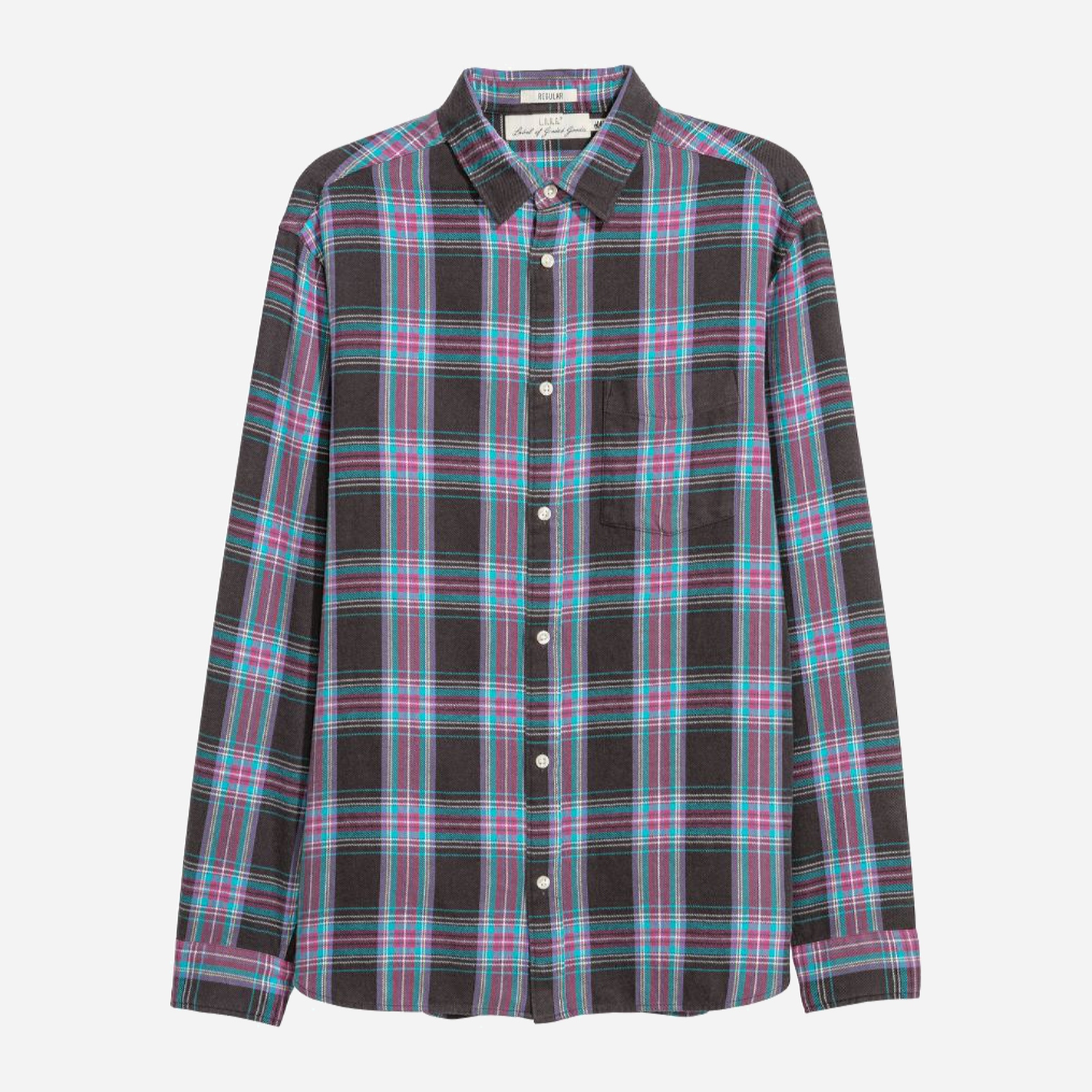 

Рубашка H&M 0559757-7 L Графитовая (СА2000001854051)