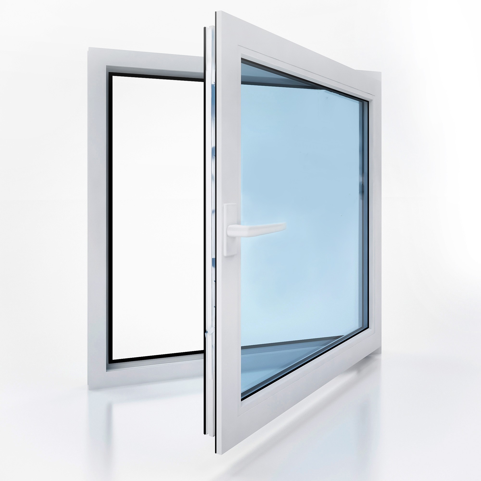 

Окно металлопластиковое Lider одностворчатое поворотно-откидное (800х800), белое