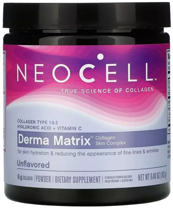 

Натуральная добавка Neocell Коллагеновый Комплекс для Кожи в Порошке, Derma Matrix, 6.46 унции (16185129580)