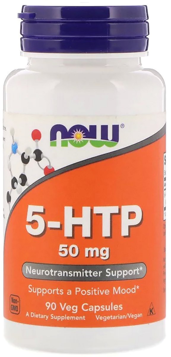 Акція на Аминокислота Now Foods 5-HTP (Гидрокситриптофан) 50 мг 90 вегетарианских капсул (733739000996) від Rozetka UA