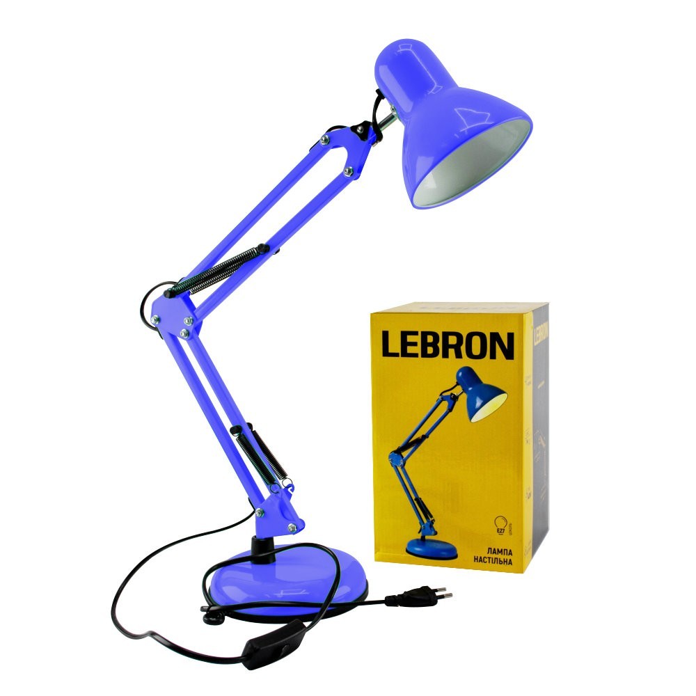 

Лампа светодиодная настольная телескопическая LEBRON L-TL-Tel max 40W E27 синяя (15-11-82)