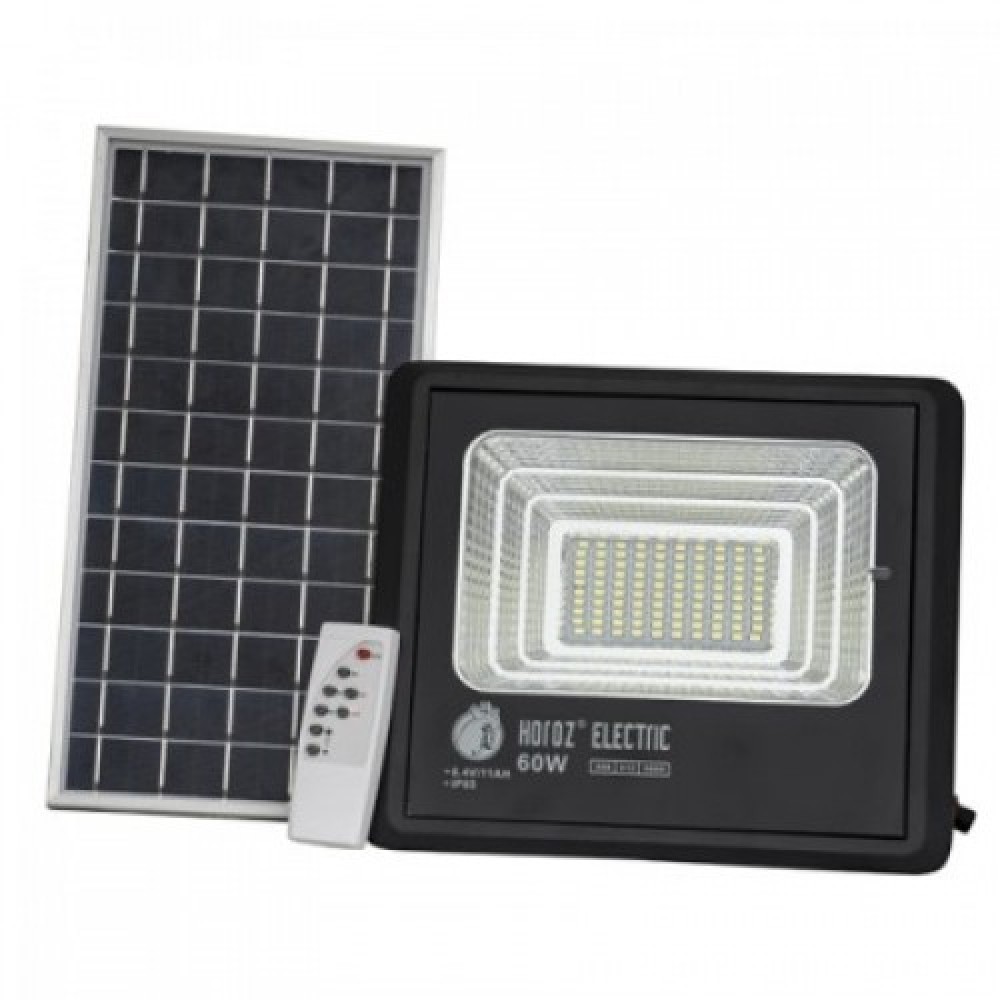 

Прожектор светодиодный Horoz Electric Tiger-60 60W 6400K IP65 с солнечной панелью