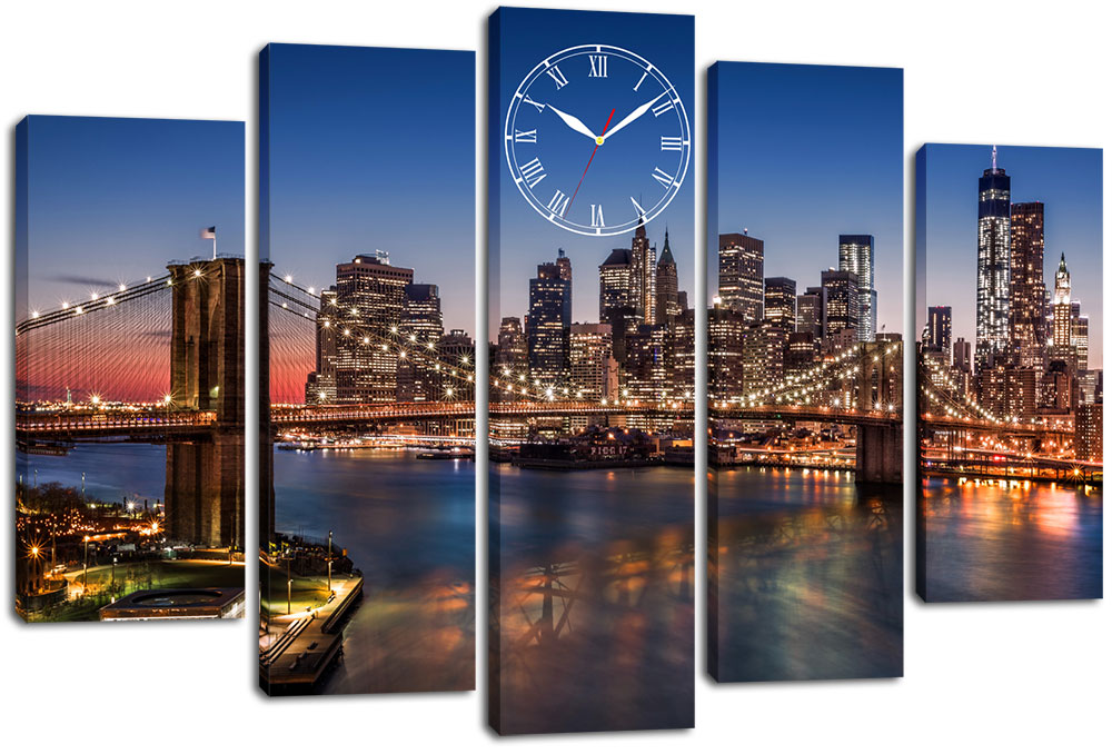 

Модульная картина с часами DK Place 80x120 см (m5c-chf67)