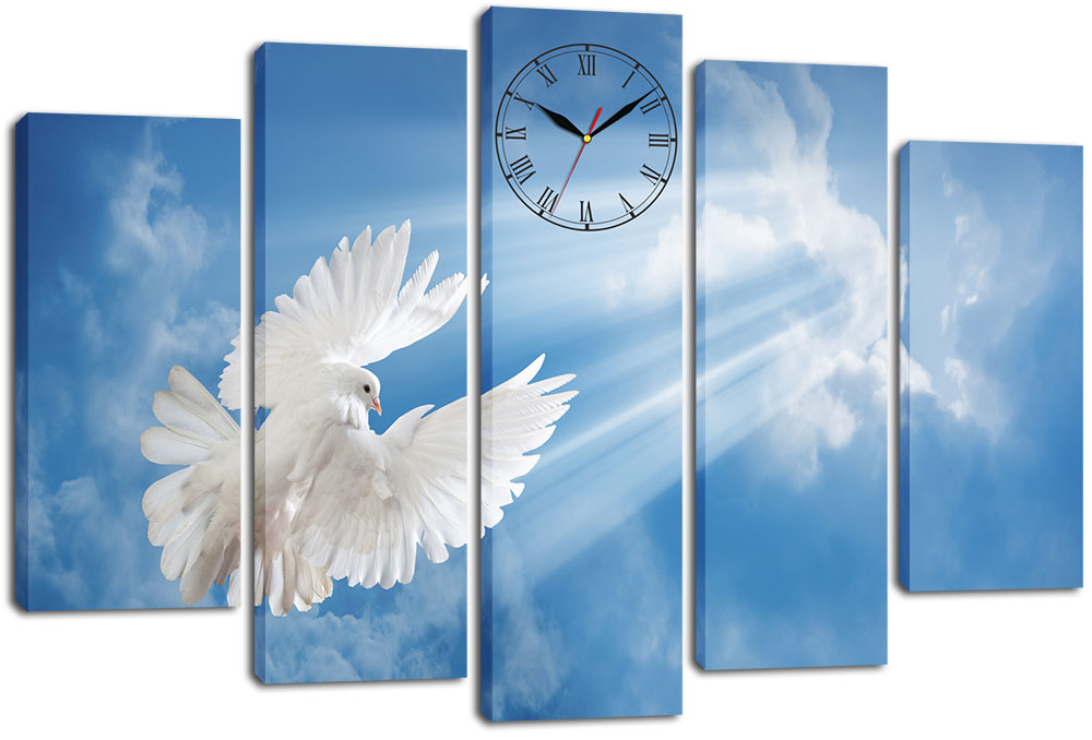 

Модульная картина с часами DK Place 80x120 см (m5c-chf32)