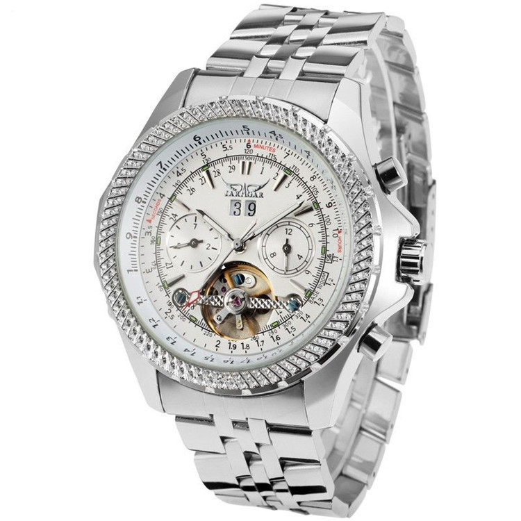 

Механические часы с автоподзаводом Jaragar (silver-white)
