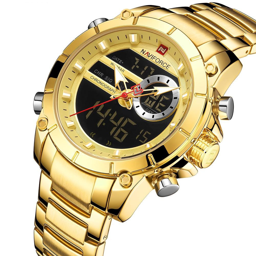 

Мужские часы Naviforce 9163 (gold-black)