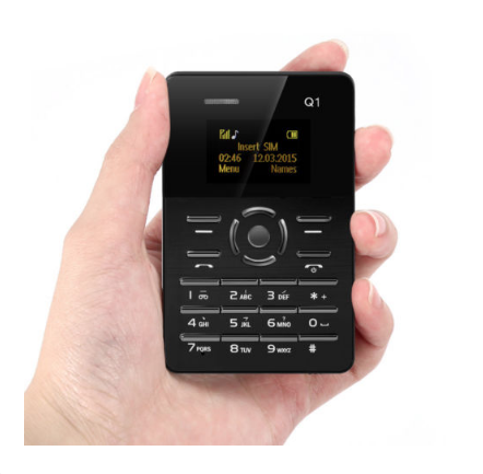 

Мобильный маленький телефон Aiek Card Phone Qmart Q1 Black