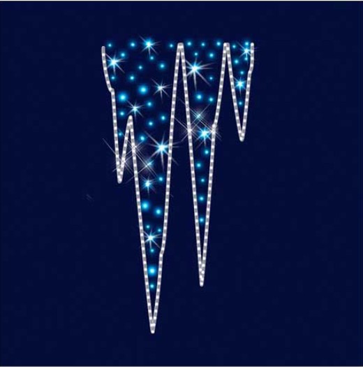 

Мотив светодиодный новогодний "Сосульки" Lumiere 1.45м*0.75м