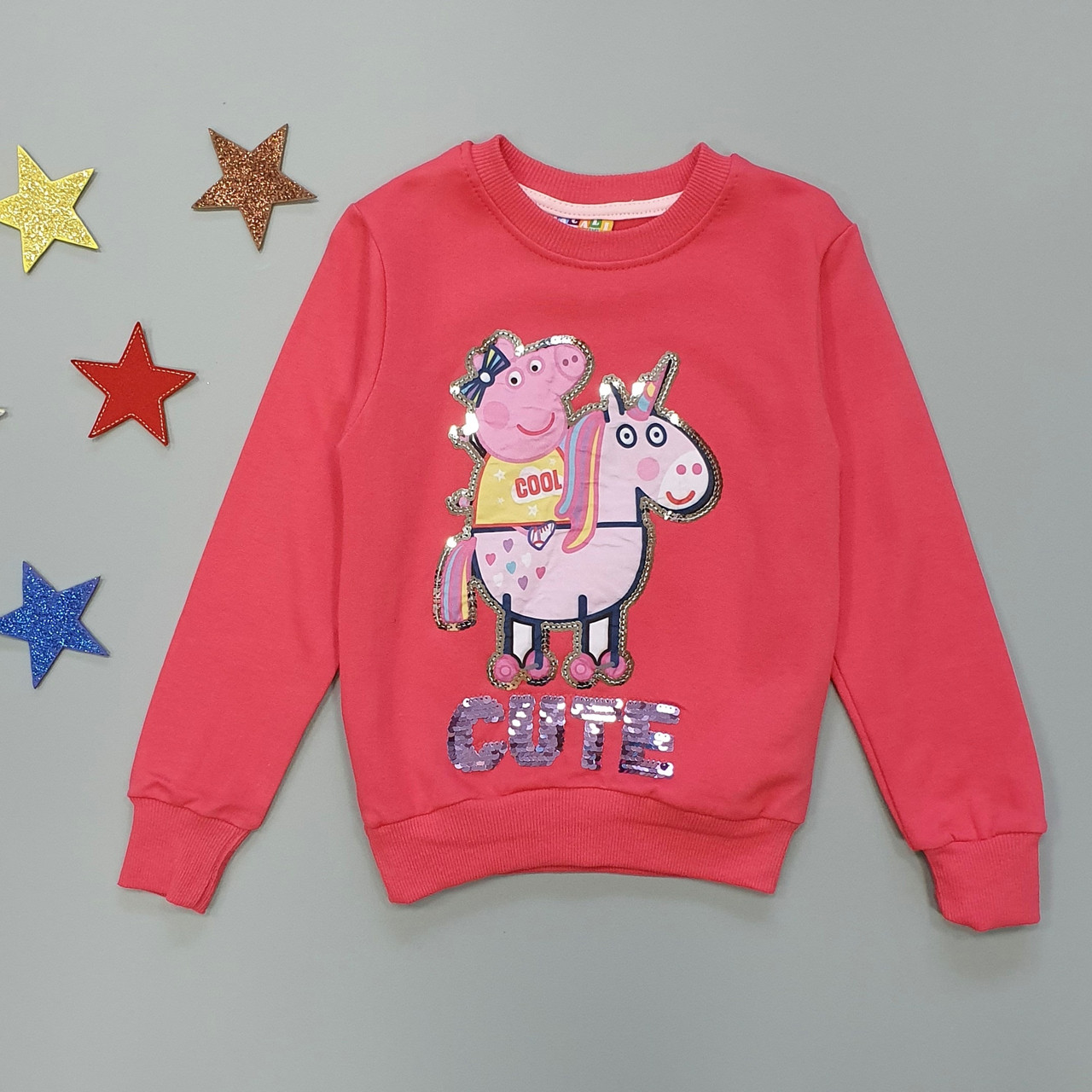 

Утепленный свитшот Peppa Pig Hacali kids для девочки 86-92 см Розовый 18428