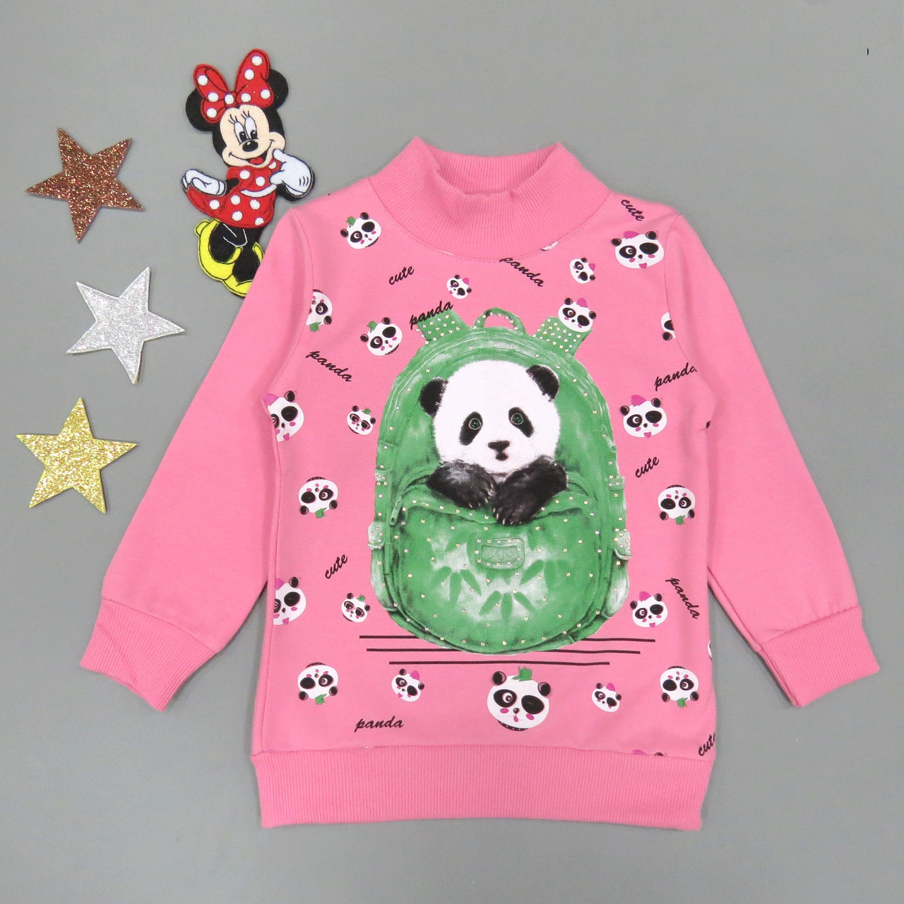 

Утепленный свитшот "Панда" Lily kids для девочки 104 см Розовый 15716