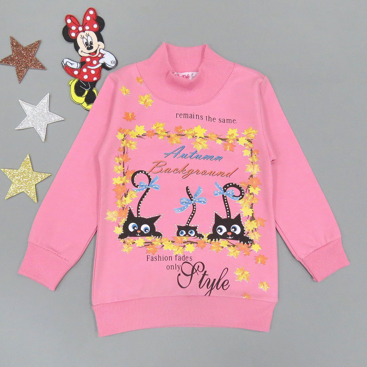 

Утепленный свитшот "Котята" Lily kids для девочки 98 см Розовый 15713