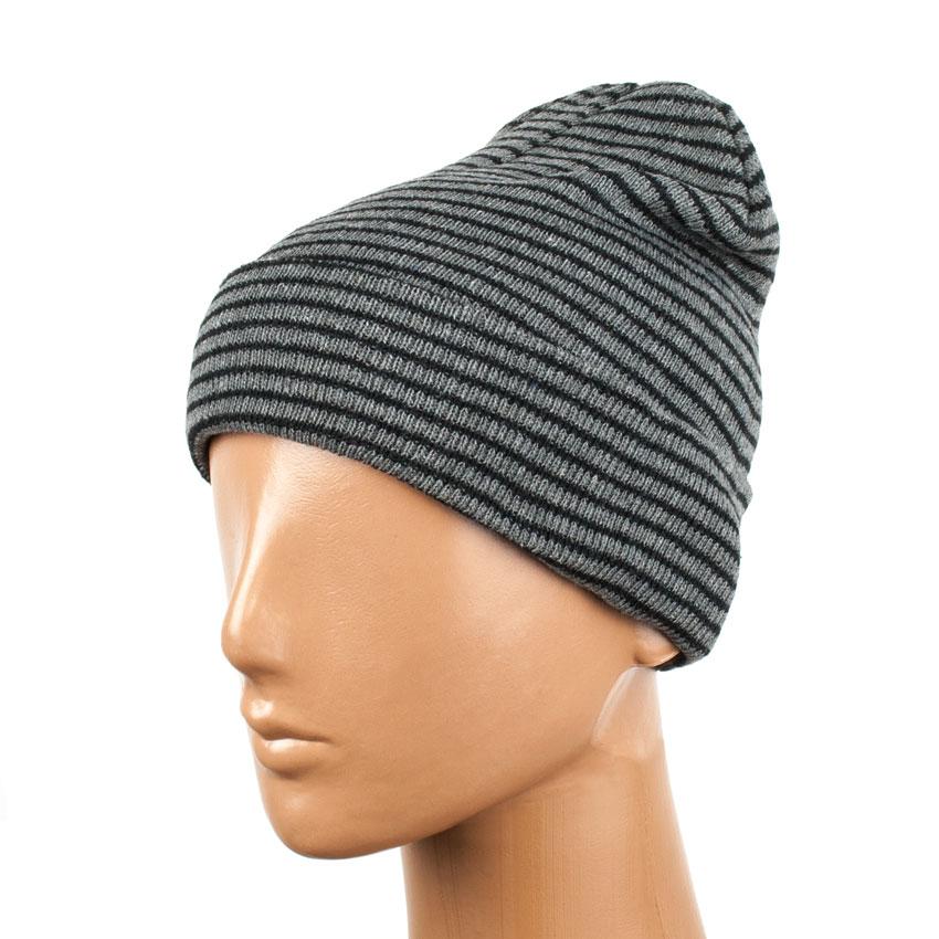 

Шапка бини Beani'qe Stripy  Серый чёрный, Шапка бини Beani'qe Stripy One size Серый чёрный