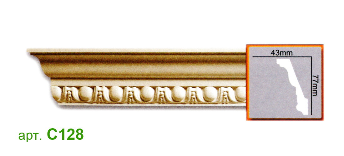 

Карниз Gaudi C128 (77x43)мм