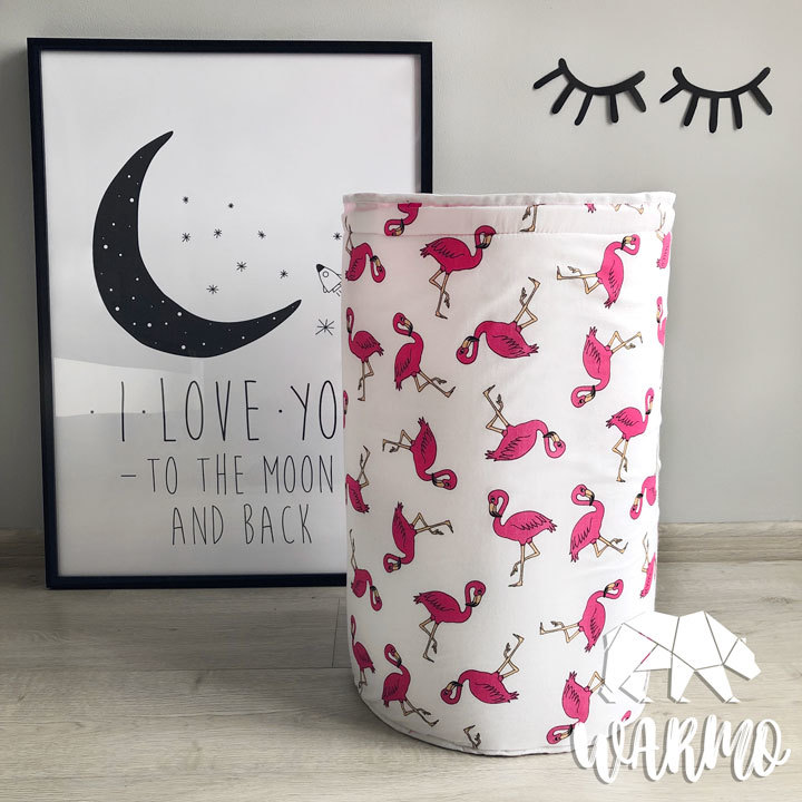 

Корзина для игрушек Warmo Розовые Фламинго ()
