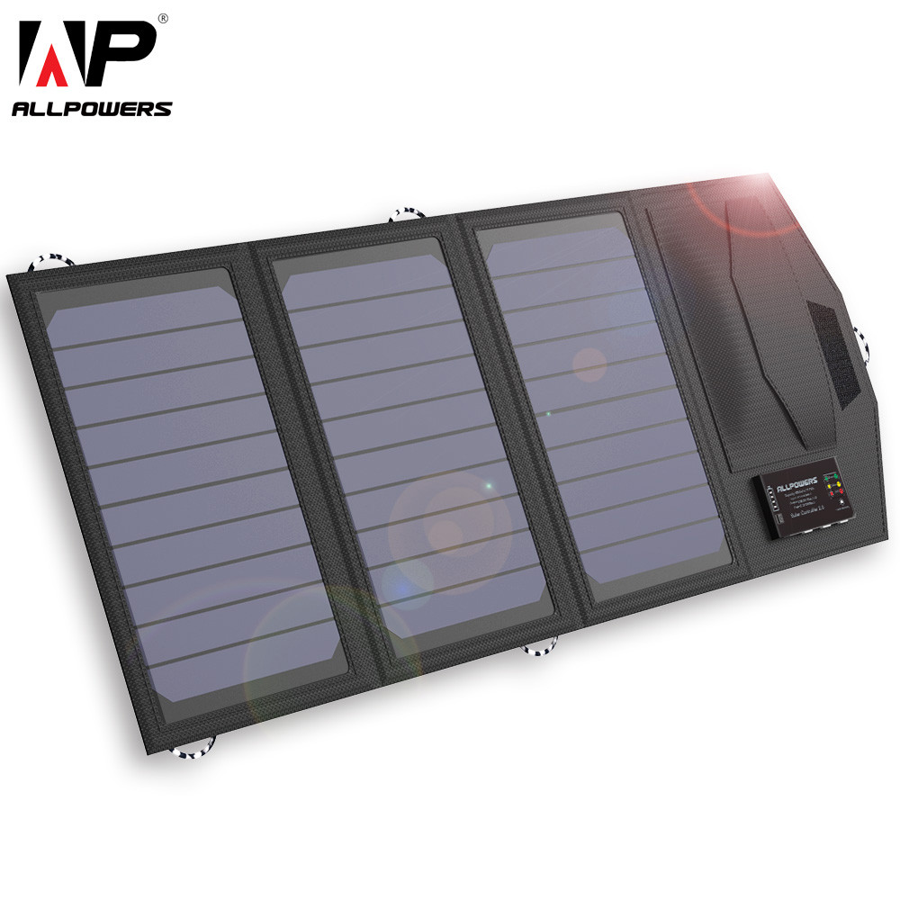 

Зарядка на солнечных батареях Allpowers AP-SP-014 5 В 15 Вт с накопителем 6000 мАч Allpowers (773632401)