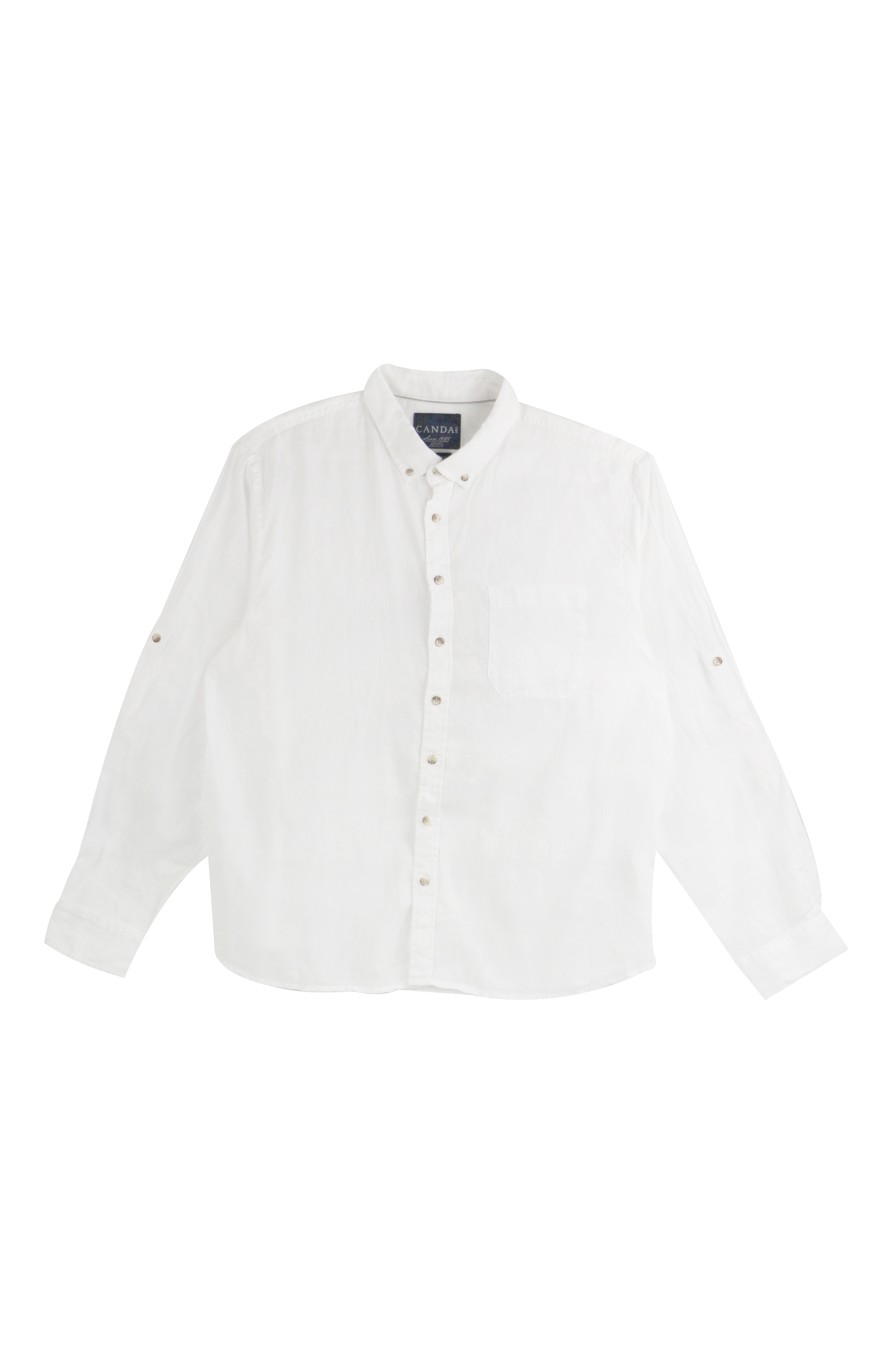 

Рубашка с длинным подкатывающимся рукавом и карманом REGULAR FIT C&A XXL(45/46) белый WE-550205