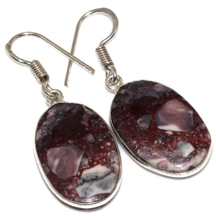 

Cерьги с камнем яшма Х-6515