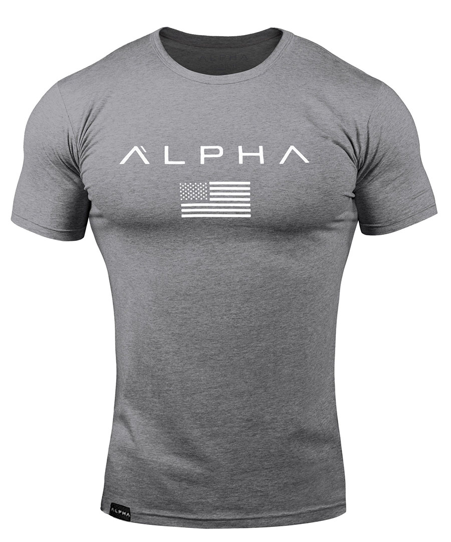 

Серая футболка Alpha 7104  цвет серый, Серая футболка Alpha 7104 L цвет серый