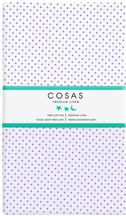 

Простынь на резинке Cosas DotsViolet_lilac 60х120