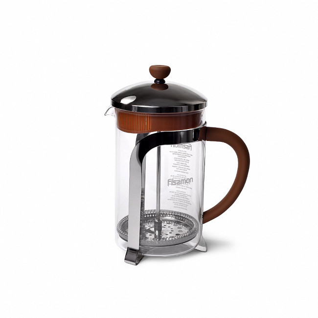 

Френч-пресс Fissman Cafe Glace 13.5х9х20см/0.6л Стальной (9055)