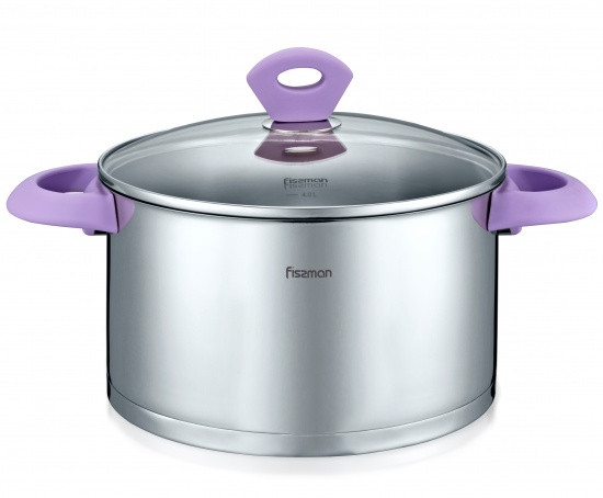 

Кастрюля Fissman Mirabelle 24х13.5см/6.1л с индукционным дном и стеклянной крышкой (SS-5407.24)