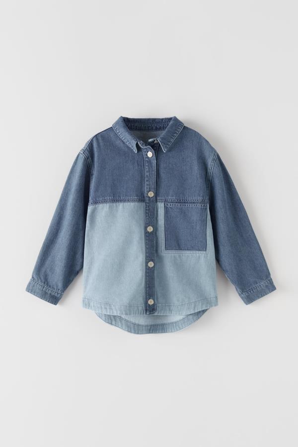

Сорочка ZARA ПД12-4435 блакитний, джинс 128
