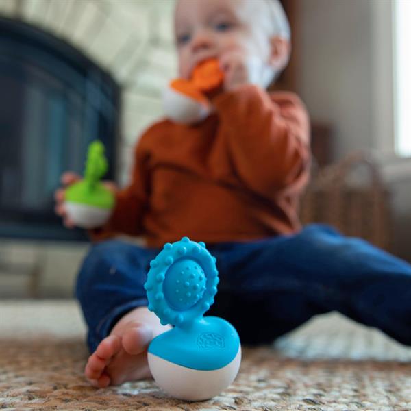 

Прорезыватель-неваляшка Fat Brain Toys dimpl wobl голубой (F2174ML)