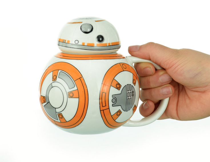 

Керамическая чашка Star Wars робот BB-8 Бело-оранжевая