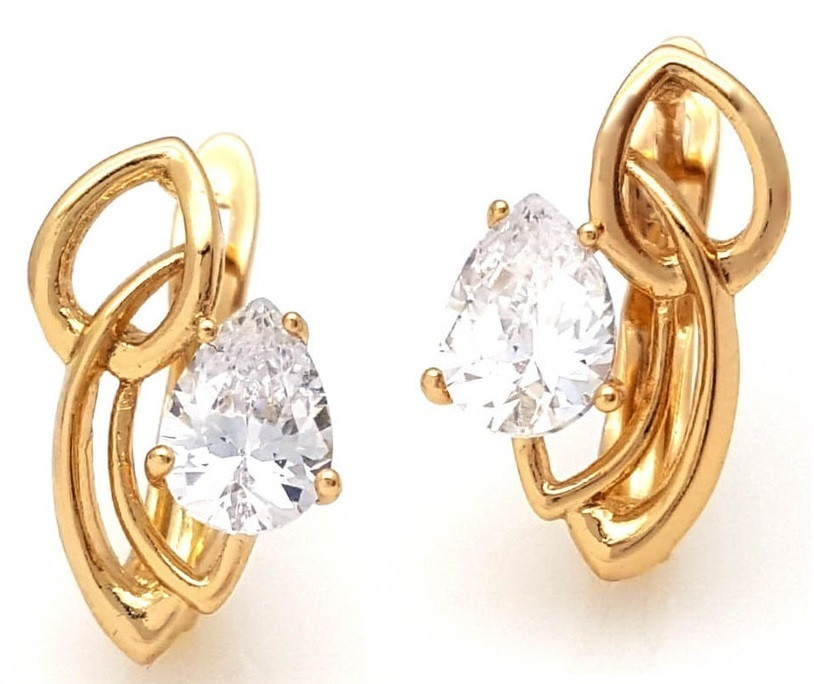 

Серьги медицинское золото Xuping 706009 16х9 мм
