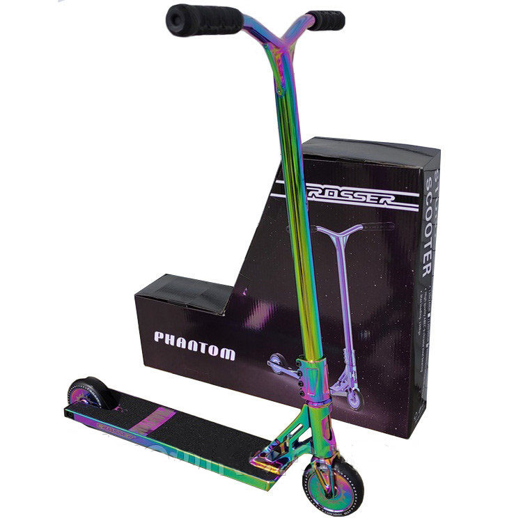 

Трюковый самокат Crosser Phantom 120x24 с пегами радужный