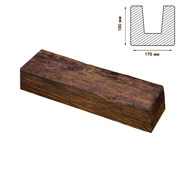 

Балка Decowood модерн 17х19см темная
