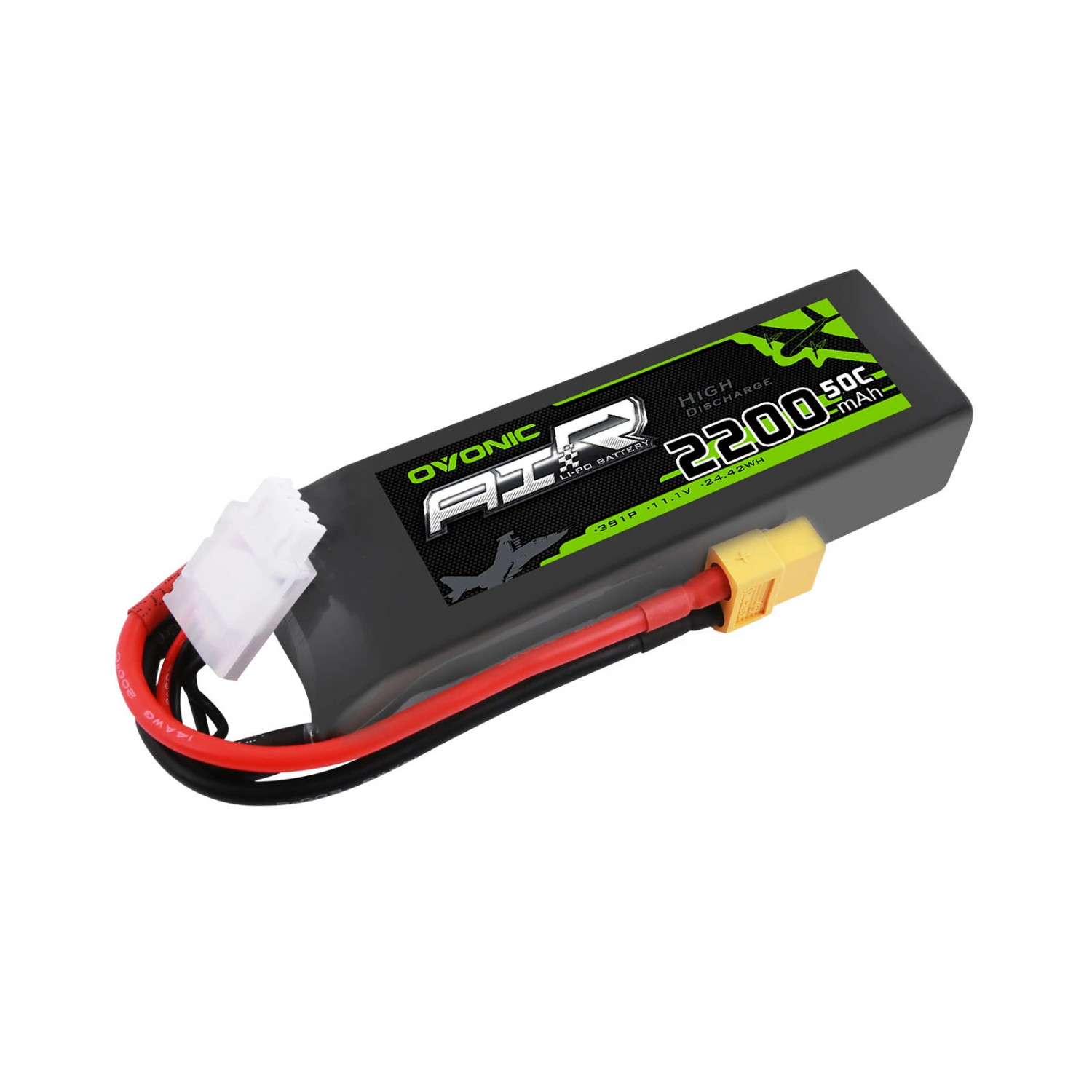 

Ovonic Li-Pol 2200mAh 3S 11.1V 50C (O-50C-2200-3S1P-XT60)