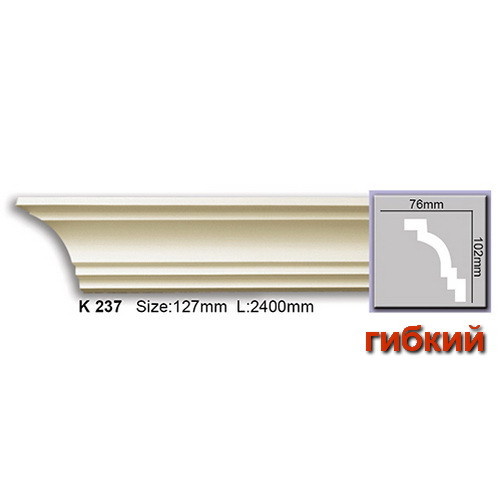 

Карниз гибкий Harmony K237F (102x76)мм