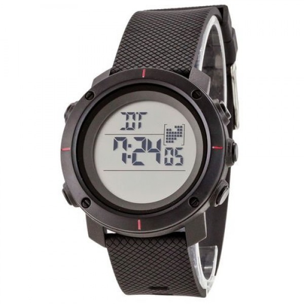 

Мужские электронные часы Skmei Black наручные спортивные на пластиковом ремешке + коробка (1080-0036)