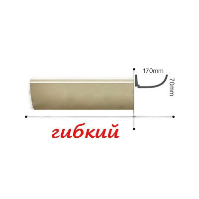 

Карниз Gaudi гибкий P882F (70x170)мм