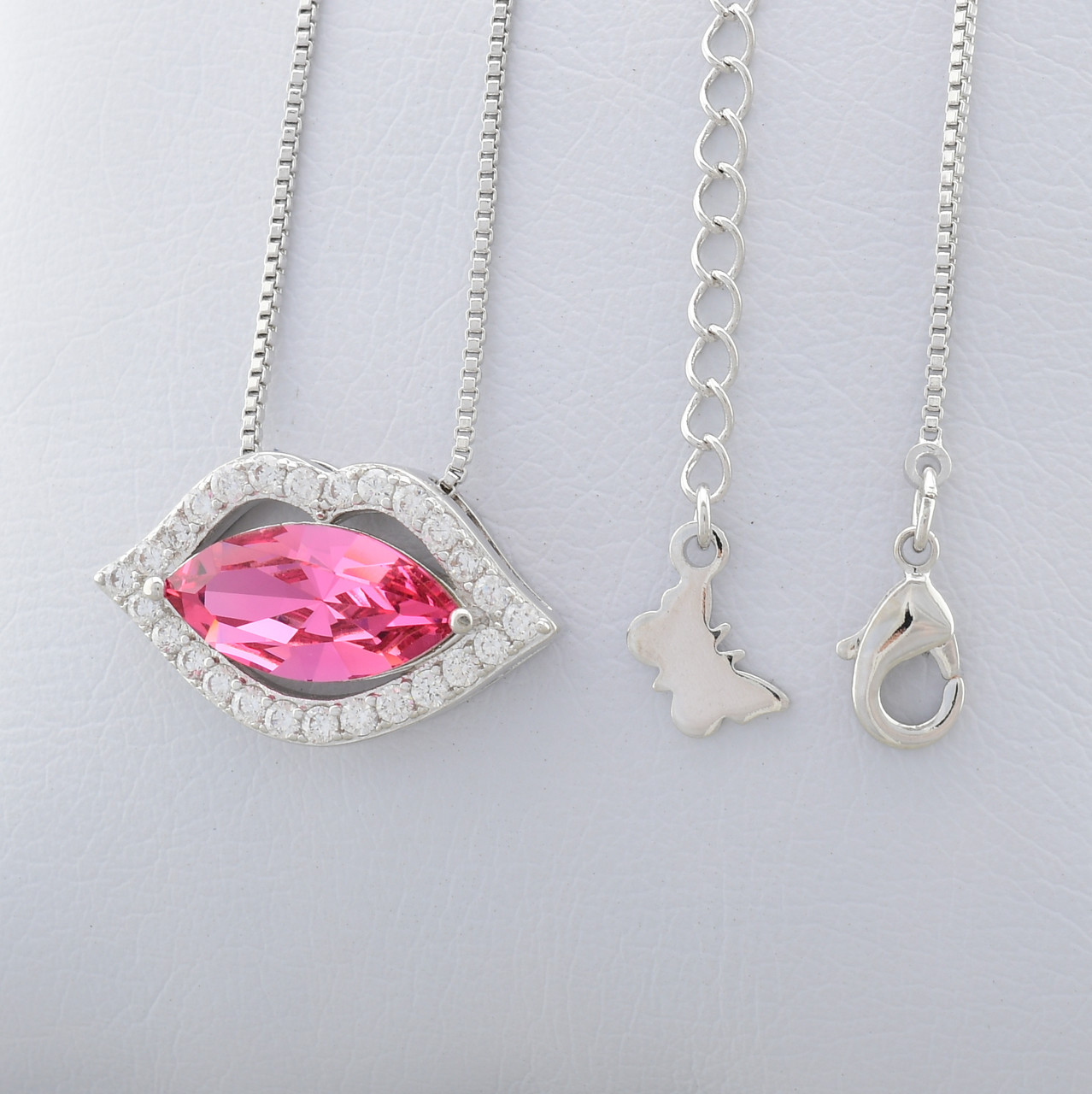

Набор Xuping Swarovski 87032 кулон 23х13 мм + цепочка 40 + 5 см цвет розовый позолота Белое Золото
