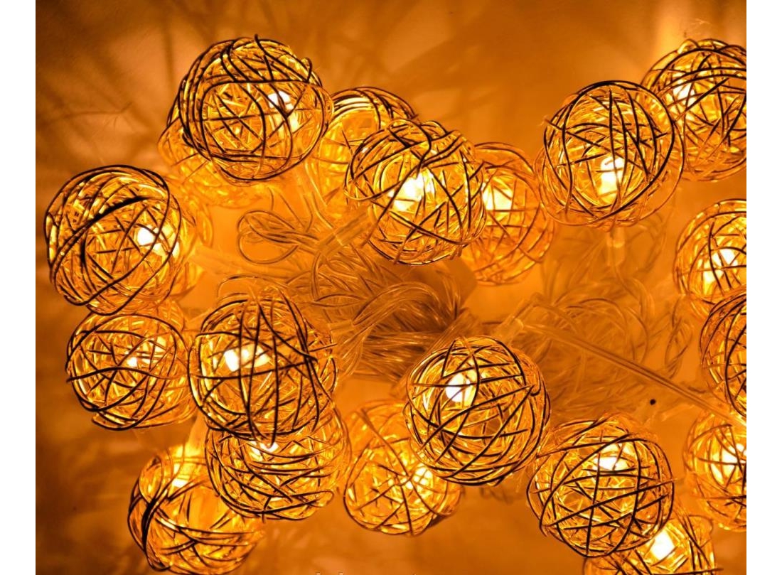 

Гирлянда LightHome Ball Gold проволока LED 20 Yellow