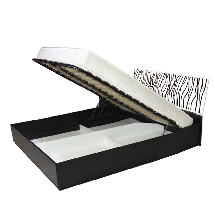 

Кровать двуспальная из ДСП с подъемным механизмом 180*200 Бася Новая Нейла Світ меблів с ламелевым каркасом