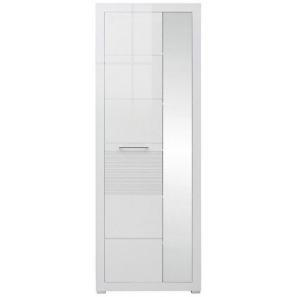 

Шкаф с зеркалом Флеймс REG_1L/1D/20/7 белый/белый глянец (005) Gerbor Holding