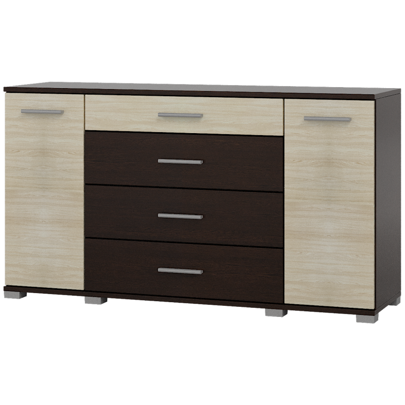 

Комод для спальни Эверест Бриз К-6 венге/дуб молочный