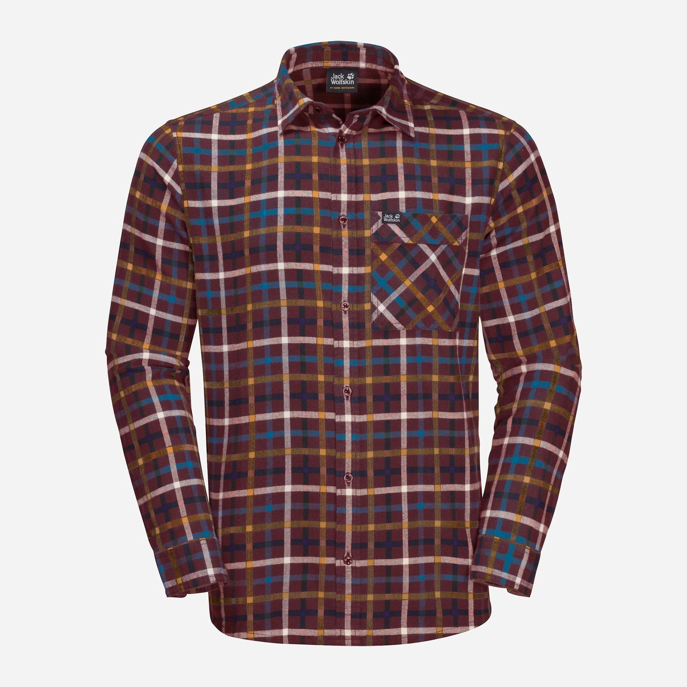 

Рубашка Jack Wolfskin Fraser Island Shirt 1402522-8222  Бордовая, Рубашка Jack Wolfskin Fraser Island Shirt 1402522-8222 M Бордовая