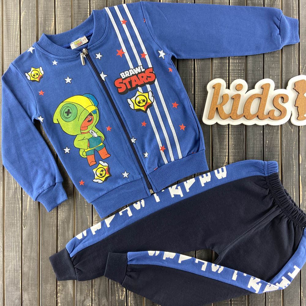 

Теплый спортивный костюм Brawl Stars (Бравл Старс) Max kids 299-6 (122 см) Синий / черный