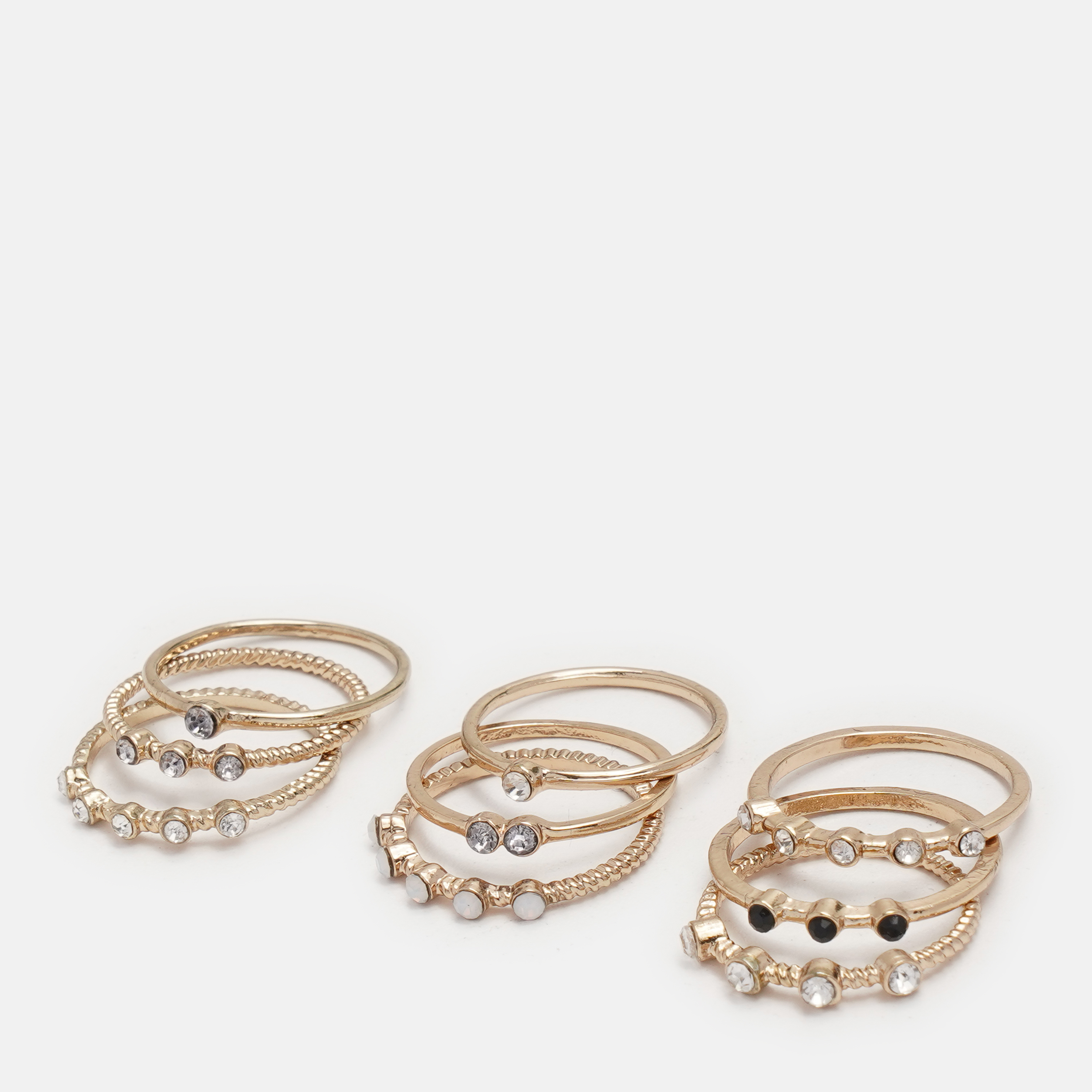 

Кольца H&M 260520sm M-L 9 шт Золотистые