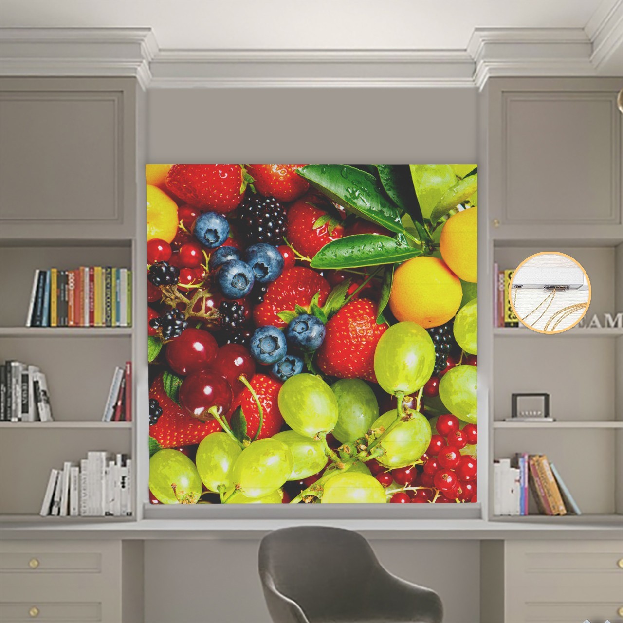 

Римские шторы DECOLIV Фотопечать Фрукты 00-126 Блэкаут 130*170 см